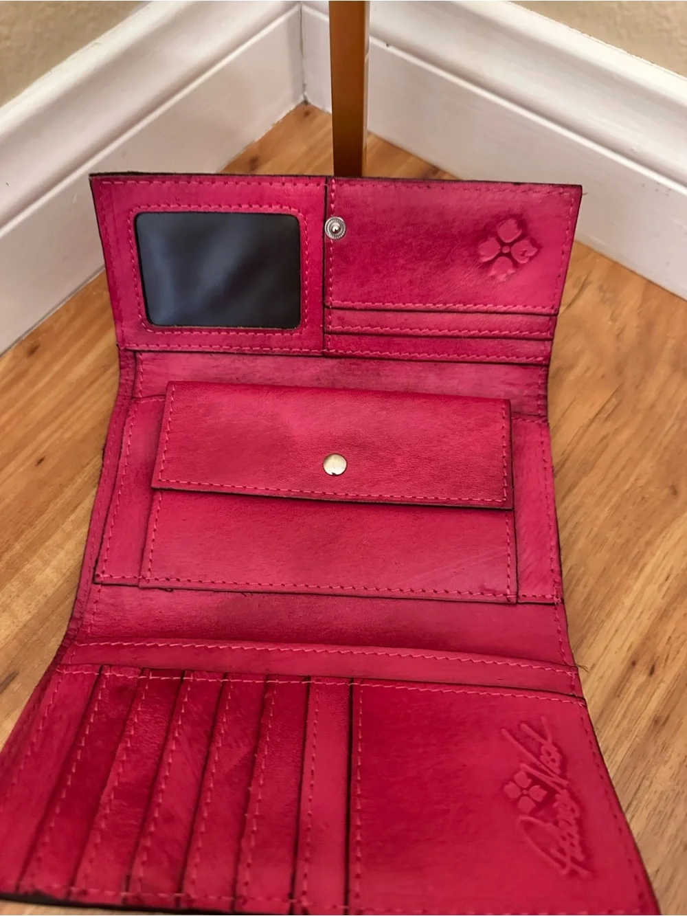 Patricia Nash Red Embossed Leather Wallet